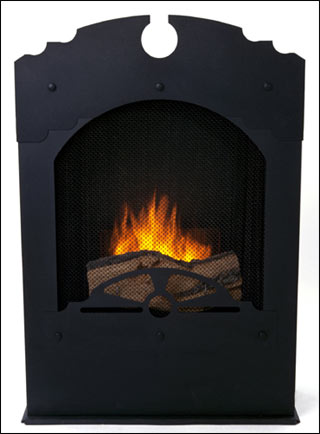 Lakeside Stove SunJel Fireplace - Black Matte Trim