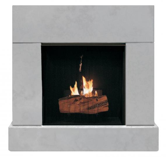The Zephyr Sunjel Fireplace with Concrete Cast Surround