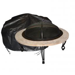 Outdoor round firepit vinyl cover