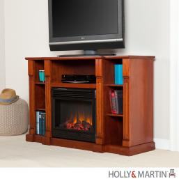 Holly & Martin Murdock Media Electric Fireplace - Classic Mahogany