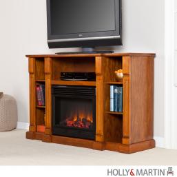 Holly & Martin Murdock Media Electric Fireplace - Glazed Pine