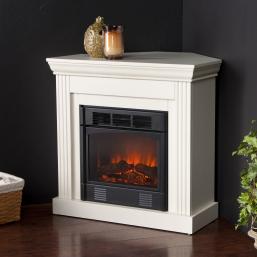 Holly & Martin Bastrop Petite Convertible Electric Fireplace-Ivory