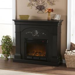 Sicilian Harvest Black Electric Fireplace