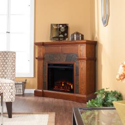 Cartwright Mission Oak Electric Fireplace