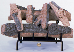 24 inch Gel Burning Log & Grate Set Conversion Kit for Existing Fireplaces