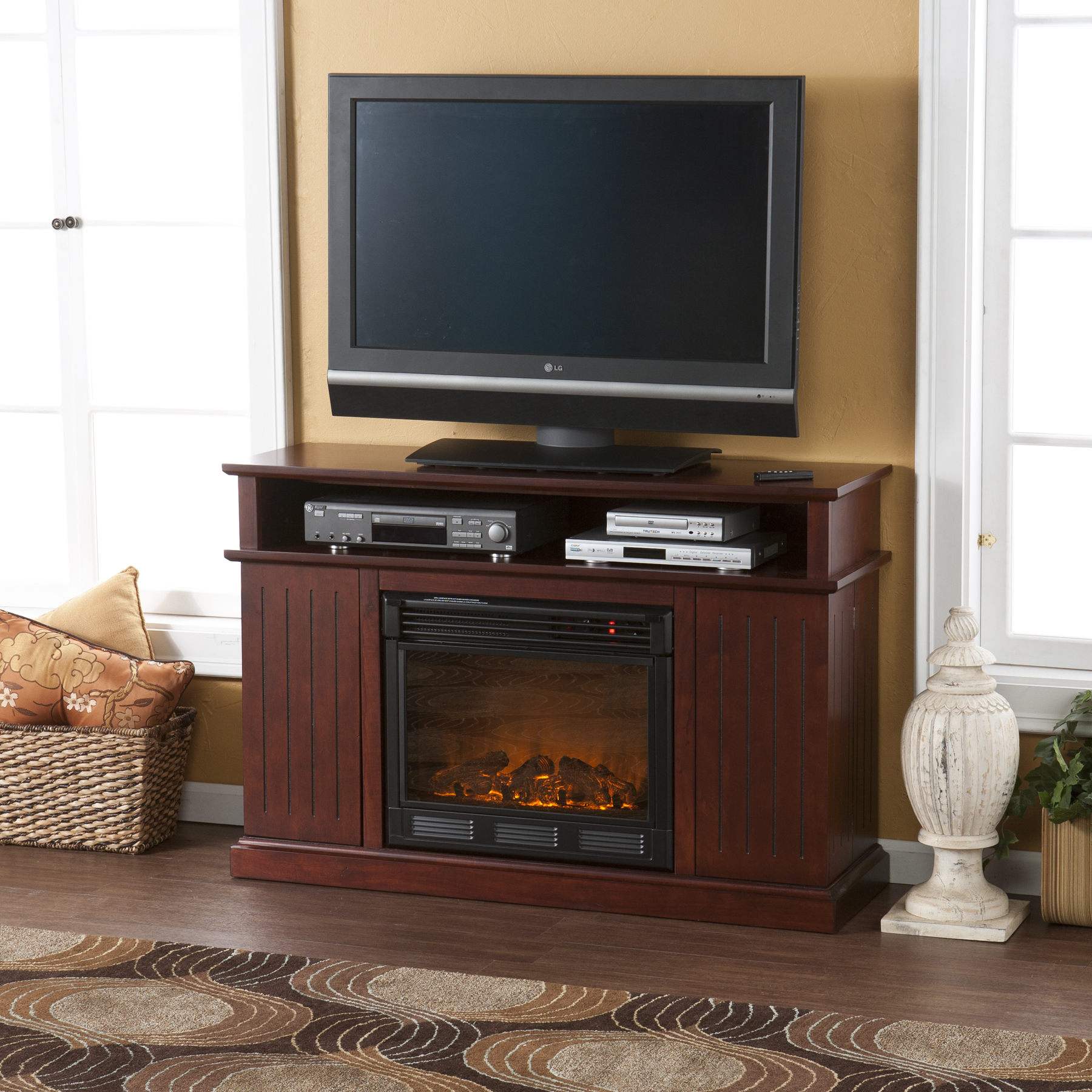 Holly & Martin? Fenton Media Electric Fireplace-Cherry - Holly & Martin - 37-100-084-6-05 If you are seeking a fireplace that has it all