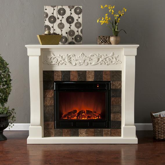 Holly & Martin� Calgary Electric Fireplace-Ivory
