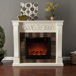 Holly & Martin� Calgary Electric Fireplace-Ivory